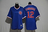 Women Chicago Cubs #12 Kyle Schwarber Blue Cooperstown New Cool Base Stitched Jersey,baseball caps,new era cap wholesale,wholesale hats